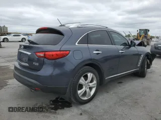 2010 Infiniti FX with VIN JN8AS1MU4AM800865, listed as a Copart auction lot 77106093 with Not Provided miles and Salvage Title. Bid and sale history available at carsss.com. Image 3.
