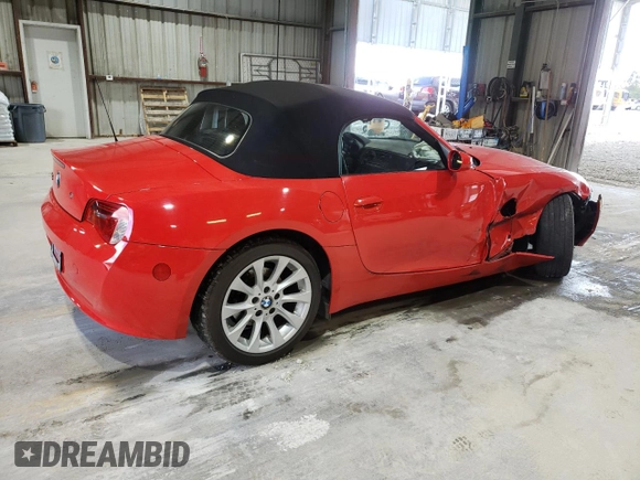 2006 BMW Z4 3.0si with VIN 4USBU535X6LW92089, listed as a Copart auction lot 73122204 with 105,502 mi miles and Salvage title. Bid and sale history available at DreamBid. Image 3.