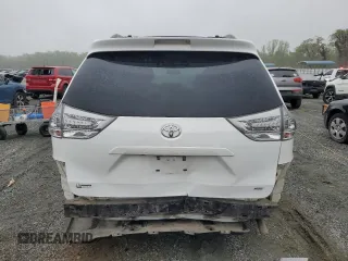 2015 Toyota Sienna SE with VIN 5TDXK3DCXFS670630, listed as a Copart auction lot 51305415 with 142,892 mi miles and Salvage Title. Bid and sale history available at carsss.com. Image 6.