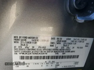 2022 Ford Expedition Max Limited with VIN 1FMJK2ATXNEA52616, listed as a Copart auction lot 48667025 with 63,342 mi miles and Salvage title. Bid and sale history available at DreamBid. Image 13.