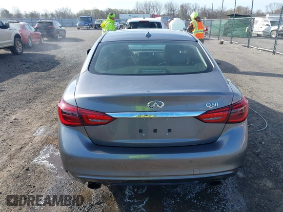 2021 Infiniti Q50 3.0t LUXE with VIN JN1EV7BP5MM707302, listed as a IAAI auction lot 41844207 with 83,201 mi miles. Bid and sale history available at carsss.com. Image 16.
