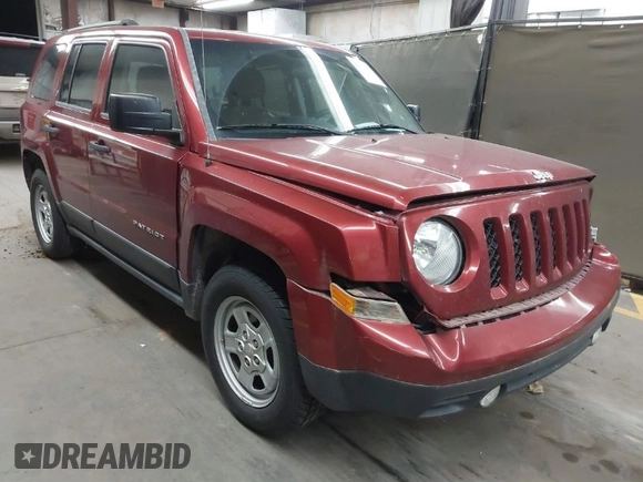2015 Jeep Patriot Sport with VIN 1C4NJPBB3FD409993, listed as a IAAI auction lot 41847965 with 87,513 mi miles. Bid and sale history available at carsss.com. Image 1.