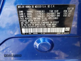 2018 Honda HR-V EX-L with VIN 3CZRU6H75JM722220, listed as a Copart auction lot 88212455 with 96,674 mi miles and Salvage Title. Bid and sale history available at carsss.com. Image 13.