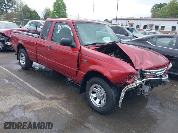 2001 Ford Ranger XLT Appearance with VIN 1FTYR14E81TA29380, listed as a IAAI auction lot 41956602 with 165,528 mi miles. Bid and sale history available at carsss.com. Image 1.