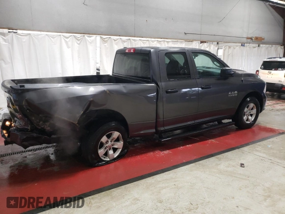 2018 Ram 1500 Express with VIN 1C6RR7FG6JS282197, listed as a Copart auction lot 82840704 with 150,019 mi miles and Salvage title. Bid and sale history available at DreamBid. Image 3.