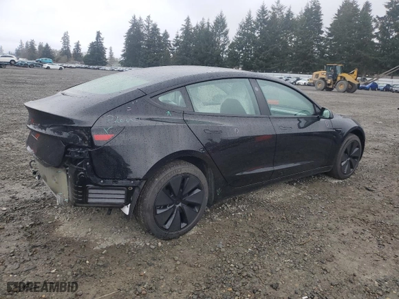 2025 Tesla Model 3 Long Range with VIN 5YJ3E1EA6SF896623, listed as a Copart auction lot 46367275 with 499 mi miles and Salvage Title. Bid and sale history available at carsss.com. Image 3.