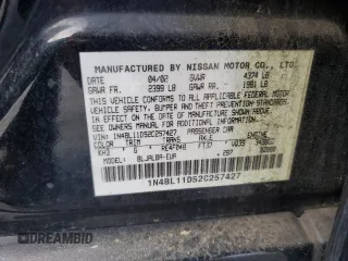 2002 Nissan Altima SE z VIN 1N4BL11D52C257427, wystawiony jako Copart lot #56577585 z przebiegiem 364 788 mil mil oraz Szkoda całkowita • Salvage title. Historia ofert i sprzedaży dostępna na DreamBid. Obrazek 13.
