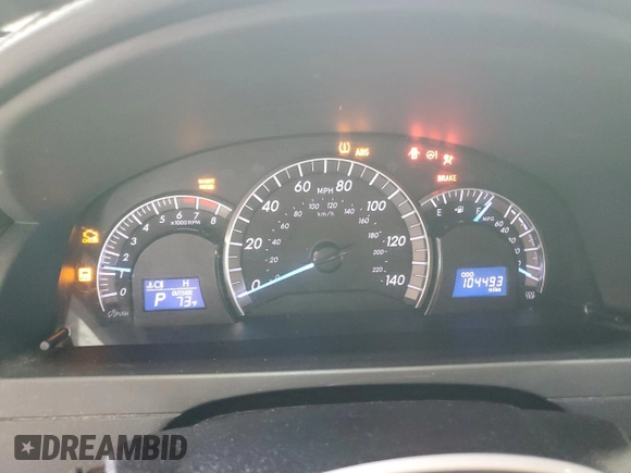 2014 Toyota Camry L with VIN 4T1BF1FKXEU743198, listed as a Copart auction lot 47455245 with 104,493 mi miles and Salvage Title. Bid and sale history available at carsss.com. Image 9.