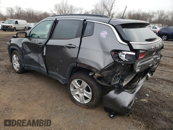 2022 Jeep Compass North with VIN 3C4NJDBB6NT203378, listed as a Copart auction lot 83439544 with 17,014 mi miles and Salvage Title. Bid and sale history available at DreamBid. Image 2.