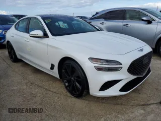 2023 Genesis G70 2.0T with VIN KMTG34TA0PU120130, listed as a Copart auction lot 74635014 with 20,374 mi miles and Non Repairable. Bid and sale history available at DreamBid. Image 4.