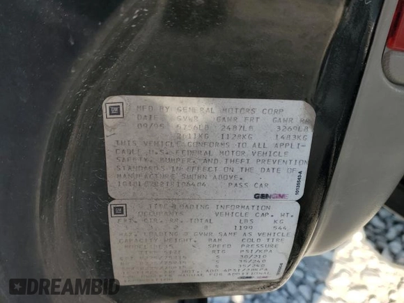 1996 Chevrolet Caprice with VIN 1G1BL82P2TR106404, listed as a Copart auction lot 74213214 with 156,588 mi miles and Salvage title. Bid and sale history available at DreamBid. Image 12.