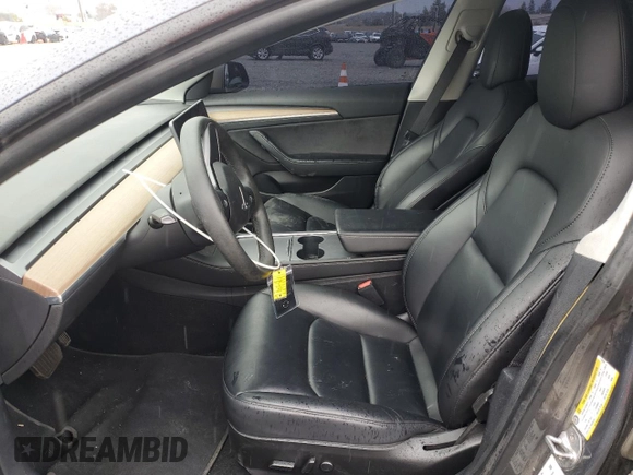 2022 Tesla Model 3 Long Range with VIN 5YJ3E1EB1NF112040, listed as a Copart auction lot 48695485 with 51,683 mi miles and Salvage Title. Bid and sale history available at DreamBid. Image 7.