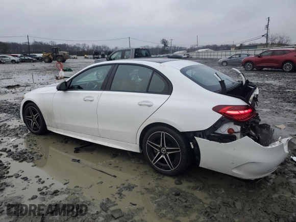 2023 Mercedes-Benz C 300 with VIN W1KAF4HB2PR079084, listed as a Copart auction lot 44204085 with 20,538 mi miles and Salvage Title. Bid and sale history available at DreamBid. Image 2.