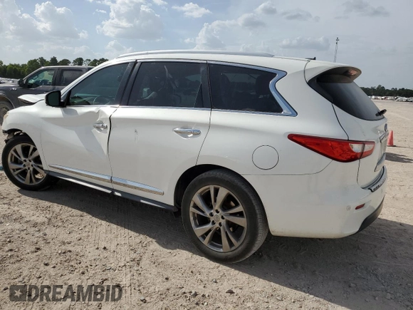 2013 Infiniti JX35 with VIN 5N1AL0MM2DC347984, listed as a Copart auction lot 61501144 with 151,128 mi miles and Salvage Title. Bid and sale history available at carsss.com. Image 2.
