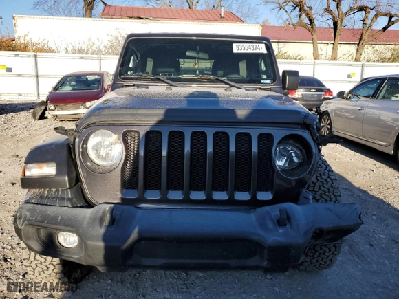 2019 Jeep Wrangler Unlimited Sport with VIN 1C4HJXDG2KW661948, listed as a Copart auction lot 83554374 with 0 mi miles and Salvage Title. Bid and sale history available at carsss.com. Image 5.