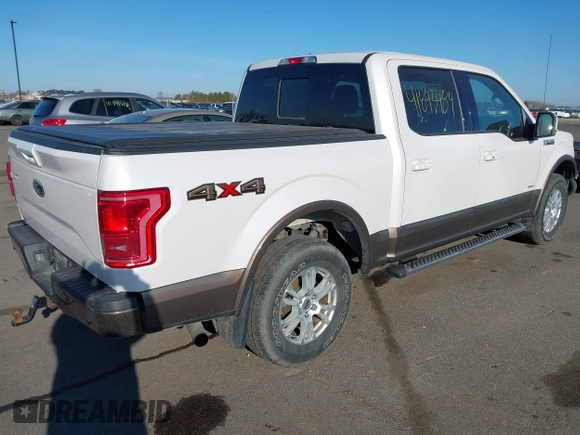2016 Ford F-150 XLT with VIN 1FTEW1EP0GKD77457, listed as a IAAI auction lot 41843484 with 121,147 mi miles. Bid and sale history available at carsss.com. Image 4.