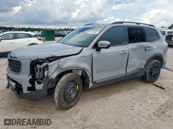 2023 Kia Telluride SX X-Line with VIN 5XYP5DGC1PG400127, listed as a Copart auction lot 62950045 with 23,443 mi miles and Salvage title. Bid and sale history available at DreamBid. Image 1.