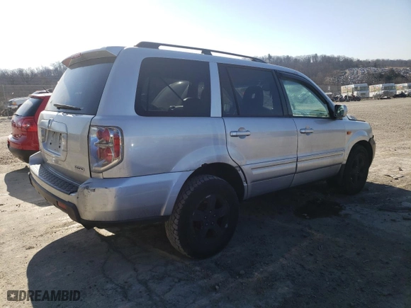 2006 Honda Pilot EX with VIN 2HKYF18426H529427, listed as a Copart auction lot 48582285 with 207,553 mi miles and Salvage Title. Bid and sale history available at carsss.com. Image 3.