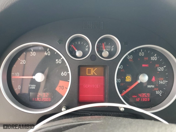 2002 Audi TT with VIN TRUUT28N621006103, listed as a Copart auction lot 44179785 with 121,303 mi miles and Salvage Title. Bid and sale history available at carsss.com. Image 9.