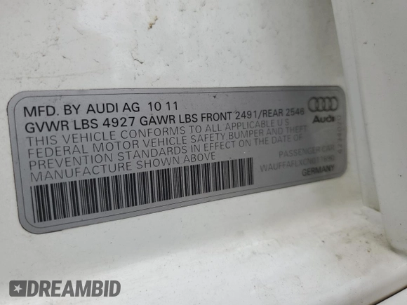 2012 Audi A4 Premium Plus z VIN WAUFFAFLXCN011690, wystawiony jako Copart lot #55560135 z przebiegiem 107 681 mil mil oraz Szkoda całkowita • Salvage title. Historia ofert i sprzedaży dostępna na DreamBid. Obrazek 12.