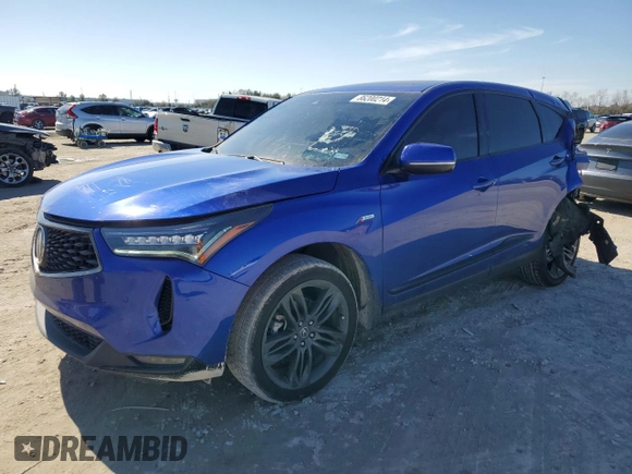 2022 Acura RDX w/A-Spec Package with VIN 5J8TC1H62NL001306, listed as a Copart auction lot 86200214 with 55,646 mi miles and Non Repairable. Bid and sale history available at carsss.com. Image 1.