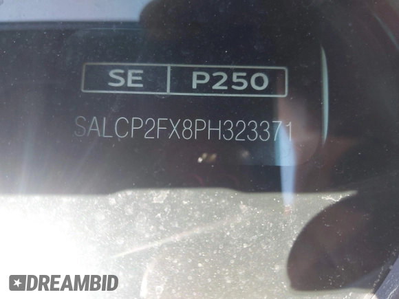 2023 Land Rover Discovery Sport SE with VIN SALCP2FX8PH323371, listed as a IAAI auction lot 41987018 with 22,272 mi miles and . Bid and sale history available at DreamBid. Image 9.