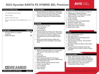 2023 Hyundai Santa Fe Hybrid SEL Premium with VIN 5NMS3DA12PH014815, listed as a Copart auction lot 87595635 with 0 mi miles and Salvage Title. Bid and sale history available at carsss.com. Image 8.