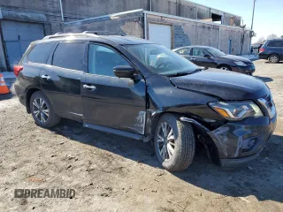 2017 Nissan Pathfinder SL with VIN 5N1DR2MNXHC630140, listed as a Copart auction lot 46420175 with 95,600 mi miles and Salvage title. Bid and sale history available at DreamBid. Image 4.