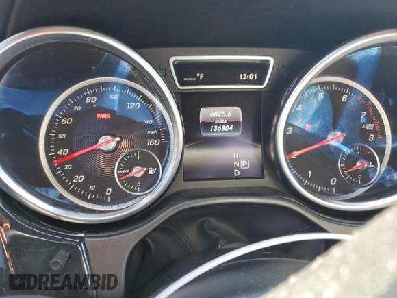 2017 Mercedes-Benz GLS 450 with VIN 4JGDF6EE3HA883469, listed as a Copart auction lot 46098445 with 136,804 mi miles and Salvage Title. Bid and sale history available at DreamBid. Image 9.