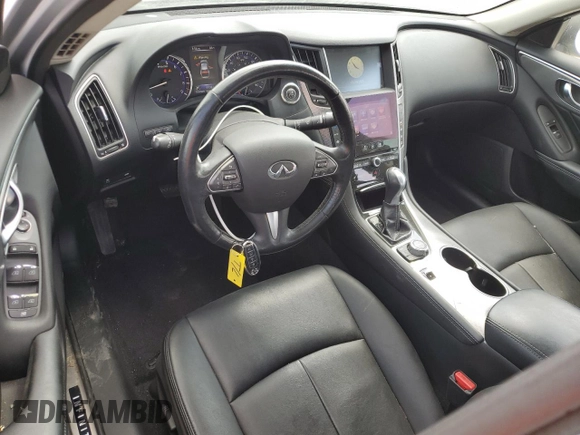 2014 Infiniti Q50 Premium with VIN JN1BV7AR2EM700072, listed as a Copart auction lot 54934445 with 97,381 mi miles and Salvage title. Bid and sale history available at DreamBid. Image 8.