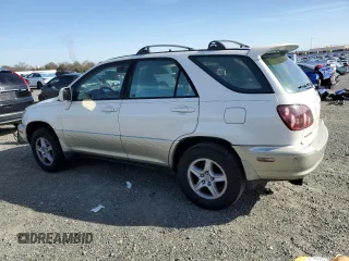 1999 Lexus RX 300 Luxury SUV with VIN JT6HF10U2X0056131, listed as a Copart auction lot 44263595 with 189,453 mi miles and Salvage Title. Bid and sale history available at carsss.com. Image 2.