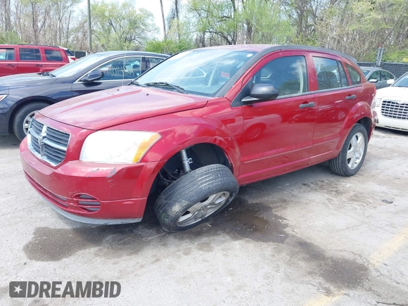 2007 Dodge Caliber SXT with VIN 1B3HB48B87D558516, listed as a IAAI auction lot 42004401 with 217,733 mi miles and . Bid and sale history available at DreamBid. Image 2.