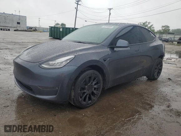 2021 Tesla Model Y Long Range z VIN 5YJYGDEE6MF209034, wystawiony jako Copart lot #57313585 z przebiegiem 54 259 mil mil oraz Szkoda całkowita • Salvage title. Historia ofert i sprzedaży dostępna na DreamBid. Obrazek 1.