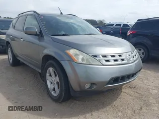 2005 Nissan Murano SL with VIN JN8AZ08W85W426305, listed as a IAAI auction lot 41746532 with 137,040 mi miles and . Bid and sale history available at DreamBid. Image 1.