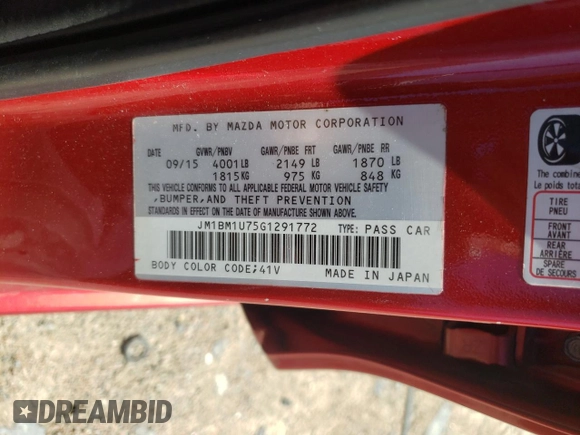 2016 Mazda 3 i Sport with VIN JM1BM1U75G1291772, listed as a Copart auction lot 50707555 with 129,198 mi miles and Salvage Title. Bid and sale history available at carsss.com. Image 12.