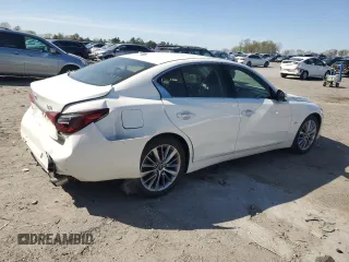 2018 Infiniti Q50 3.0t LUXE with VIN JN1EV7AR1JM437807, listed as a Copart auction lot 52291915 with 69,280 mi miles and Salvage Title. Bid and sale history available at carsss.com. Image 3.