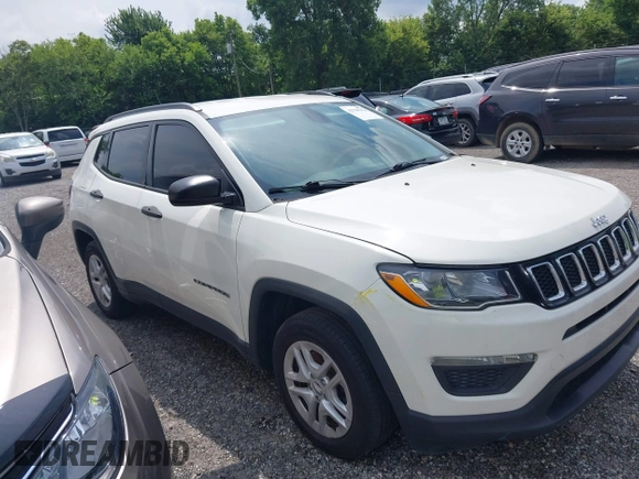 2018 Jeep Compass Sport with VIN 3C4NJCAB0JT124679, listed as a IAAI auction lot 42720262 with 119,267 mi miles and . Bid and sale history available at DreamBid. Image 13.