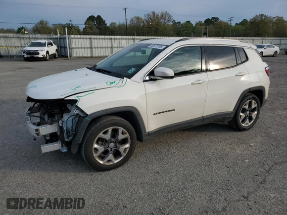 2020 Jeep Compass Limited with VIN 3C4NJCCB3LT142772, listed as a Copart auction lot 50570795 with 85,993 mi miles and Salvage Title. Bid and sale history available at DreamBid. Image 1.
