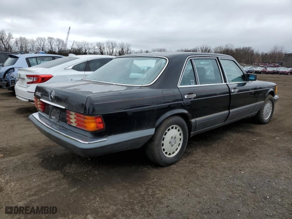1991 Mercedes-Benz 420 Series 420SEL with VIN WDBCA35E6MA588873, listed as a Copart auction lot 49659915 with 85,565 mi miles and Non Repairable. Bid and sale history available at carsss.com. Image 3.
