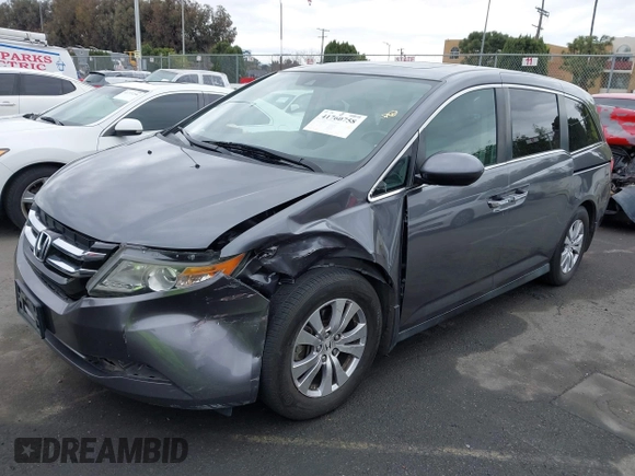 2014 Honda Odyssey EX-L with VIN 5FNRL5H64EB055807, listed as a IAAI auction lot 41760758 with 144,346 mi miles and . Bid and sale history available at carsss.com. Image 2.