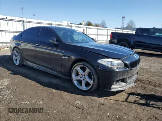2013 BMW 5 Series 550i xDrive with VIN WBAFU9C59DDY72036, listed as a Copart auction lot 45280555 with 145,588 mi miles and Salvage Title. Bid and sale history available at carsss.com. Image 4.