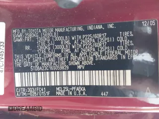2006 Toyota Sienna LE with VIN 5TDBA23C16S059829, listed as a IAAI auction lot 42262500 with 250,765 mi miles and . Bid and sale history available at DreamBid. Image 9.