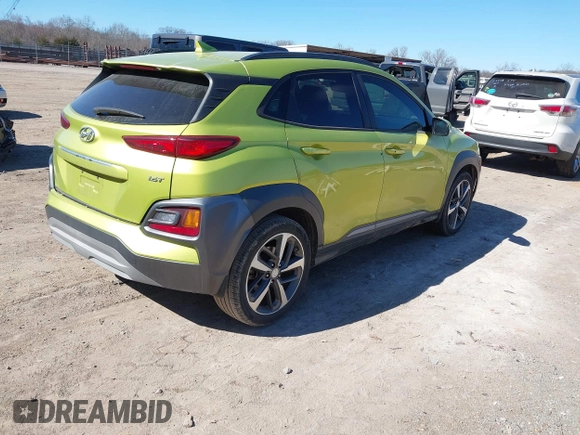 2020 Hyundai Kona Limited with VIN KM8K33A50LU564963, listed as a IAAI auction lot 41683697 with 87,893 mi miles. Bid and sale history available at carsss.com. Image 4.