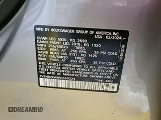 2024 Volkswagen Atlas SE z VIN 1V2HR2CA9RC558223, wystawiony jako IAAI lot #42734557 z przebiegiem 22 426 mil mil oraz . Historia ofert i sprzedaży dostępna na DreamBid. Obrazek 10.