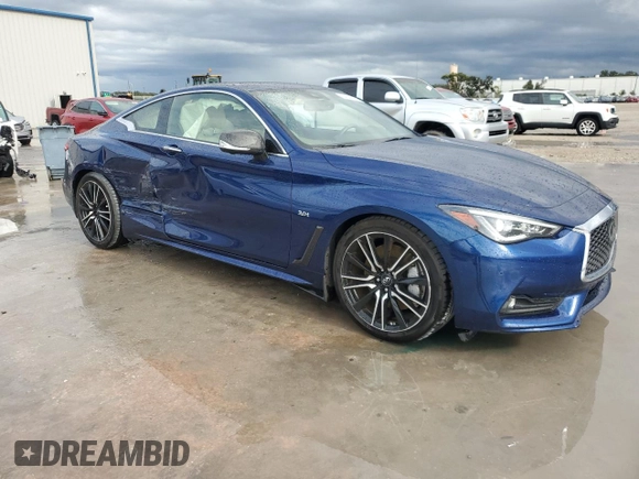 2018 Infiniti Q60 Sport with VIN JN1EV7EKXJM342904, listed as a Copart auction lot 84344174 with 32,239 mi miles and Non Repairable. Bid and sale history available at DreamBid. Image 4.