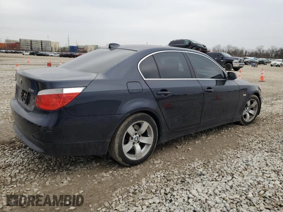 2006 BMW 5 Series 530i with VIN WBANE73586CM43086, listed as a Copart auction lot 48191405 with 201,870 mi miles and Salvage Title. Bid and sale history available at carsss.com. Image 3.