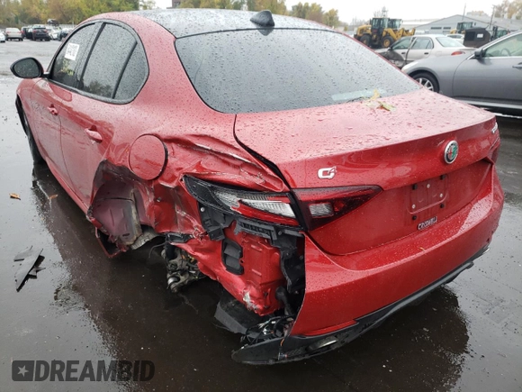 2018 Alfa Romeo Giulia Ti Sport with VIN ZARFAEEN5J7579896, listed as a Copart auction lot 64442182 with 53,633 mi miles. Bid and sale history available at carsss.com. Image 3.
