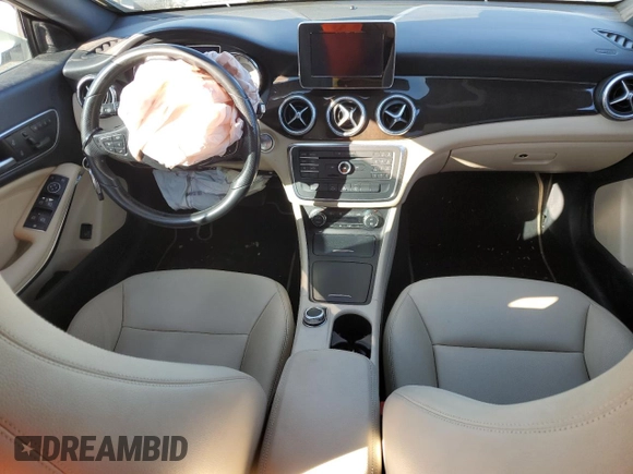 2015 Mercedes-Benz CLA 250 with VIN WDDSJ4EB1FN236200, listed as a Copart auction lot 43559595 with Not Provided miles and Salvage Title. Bid and sale history available at DreamBid. Image 8.