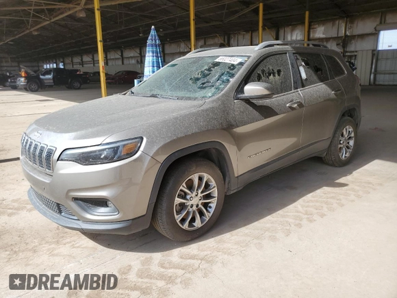 2019 Jeep Cherokee Latitude Plus z VIN 1C4PJLLN6KD222414, wystawiony jako Copart lot #66027404 z przebiegiem 133 008 mil mil oraz Czysty tytuł • Clean title. Historia ofert i sprzedaży dostępna na DreamBid. Obrazek 1.