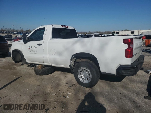 2022 Chevrolet Silverado 1500 Work Truck with VIN 3GCNAAEK2NG525602, listed as a Copart auction lot 49169165 with 107,803 mi miles and Non Repairable. Bid and sale history available at DreamBid. Image 2.